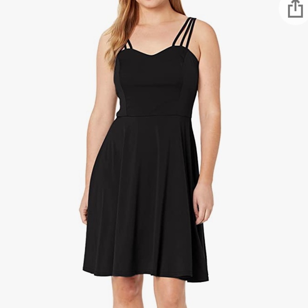 Grace Karin Black mini midi dress strappy